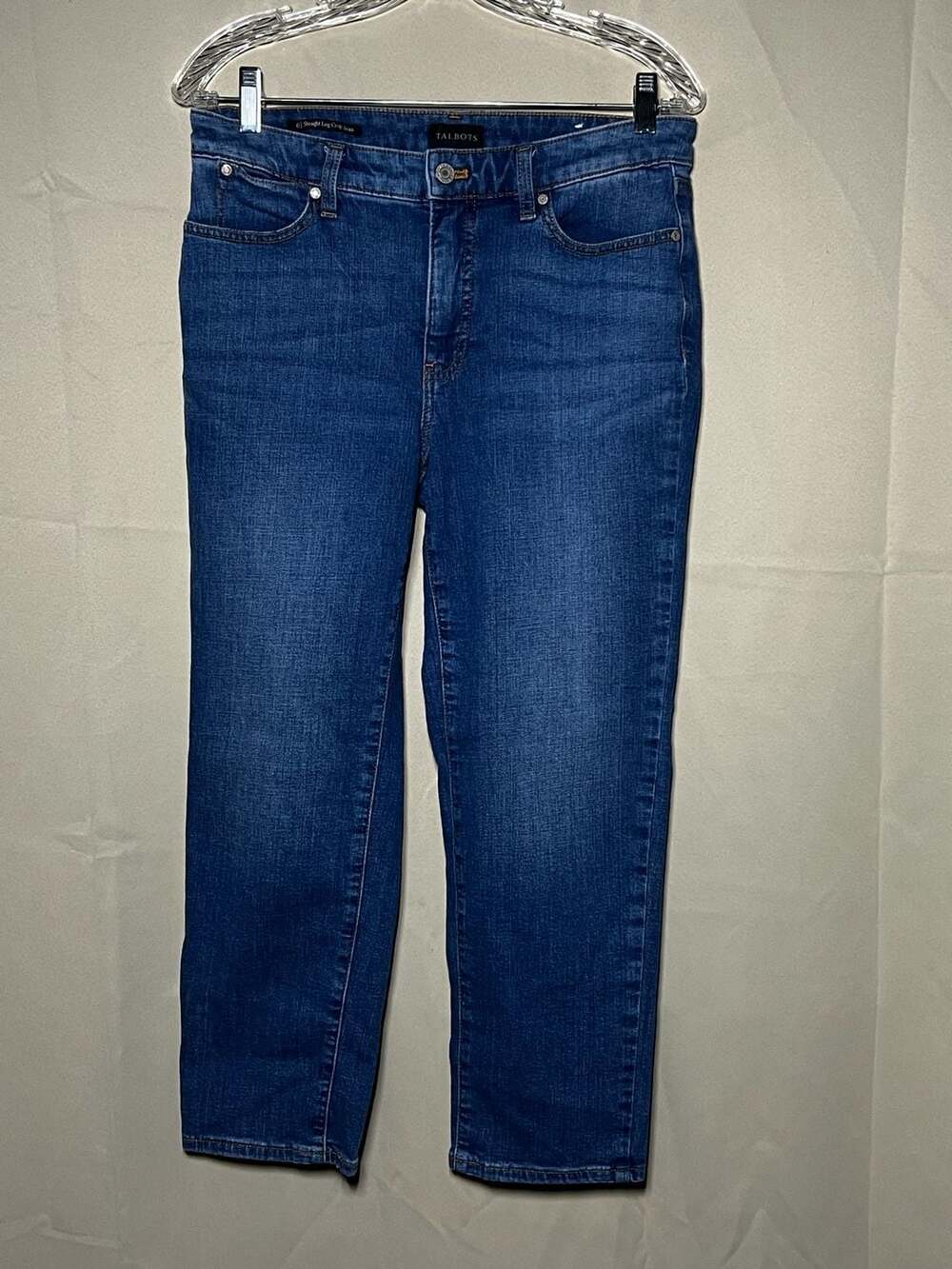 Talbots Straight Leg Crop Jean Size 6 Mitilini Wash Blue Denim
